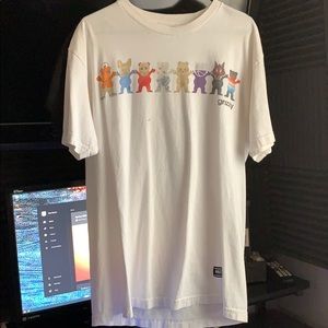Grizzly OG Bear White Tee Cotton Crew Neck